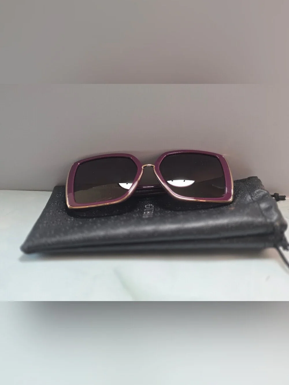 Guess Purple Square Gradient Sunglasses